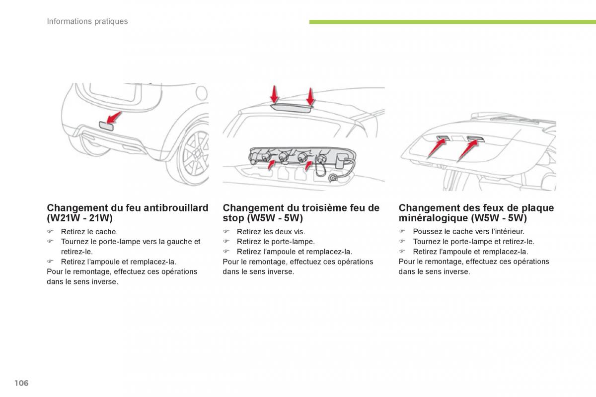 Citroen C Zero manuel du proprietaire / page 108