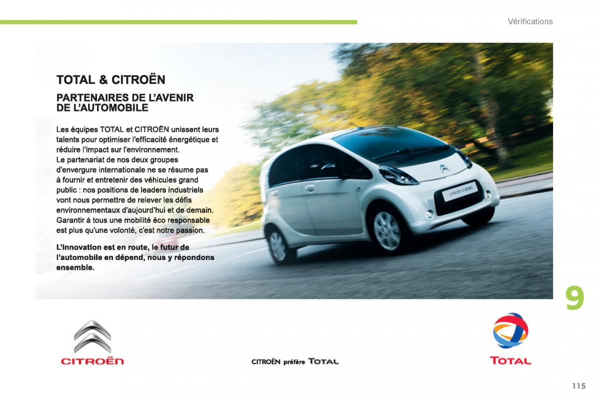 Citroen C Zero manuel du proprietaire / page 117