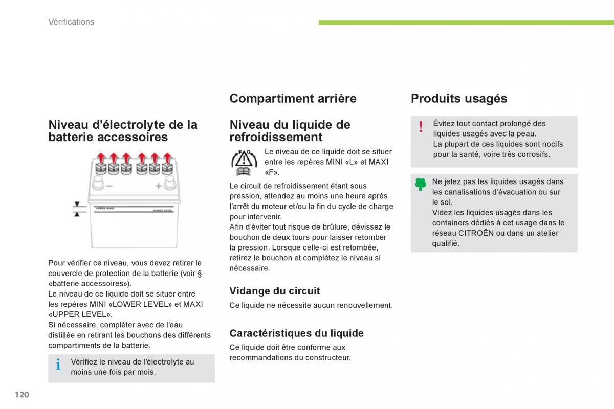 Citroen C Zero manuel du proprietaire / page 122