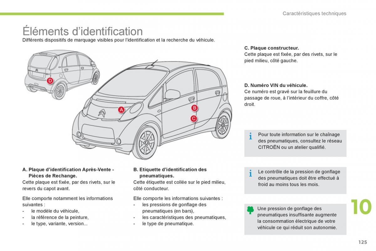 Citroen C Zero manuel du proprietaire / page 127