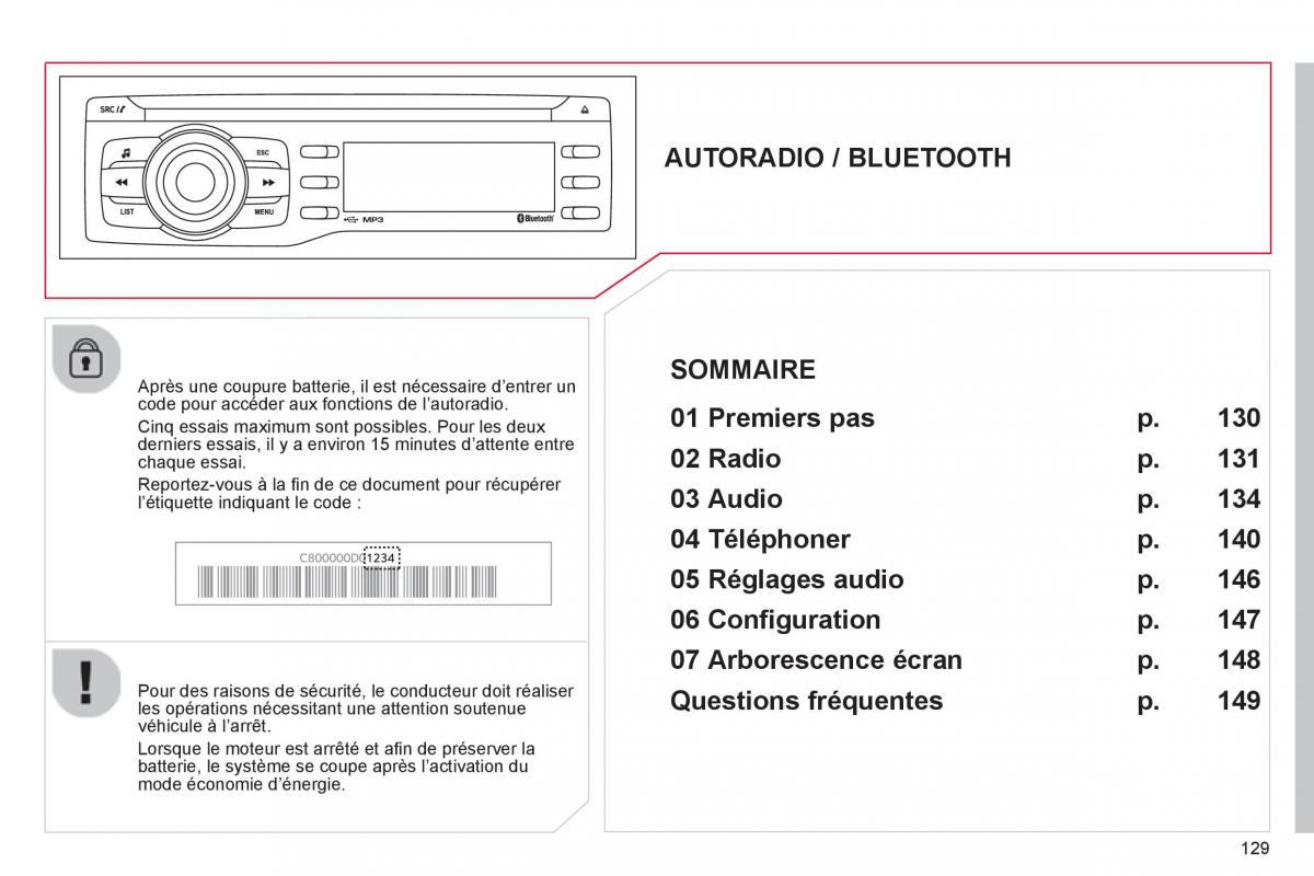 Citroen C Zero manuel du proprietaire / page 131