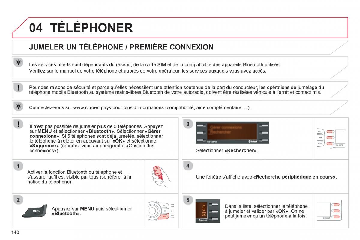 Citroen C Zero manuel du proprietaire / page 142