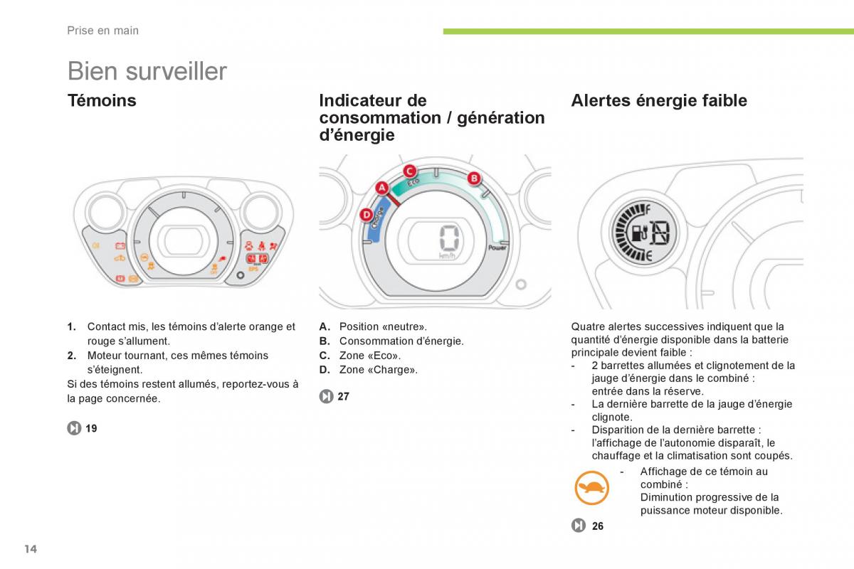 Citroen C Zero manuel du proprietaire / page 16