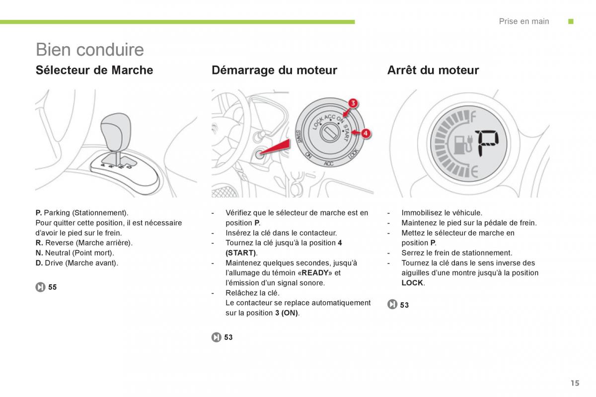 Citroen C Zero manuel du proprietaire / page 17