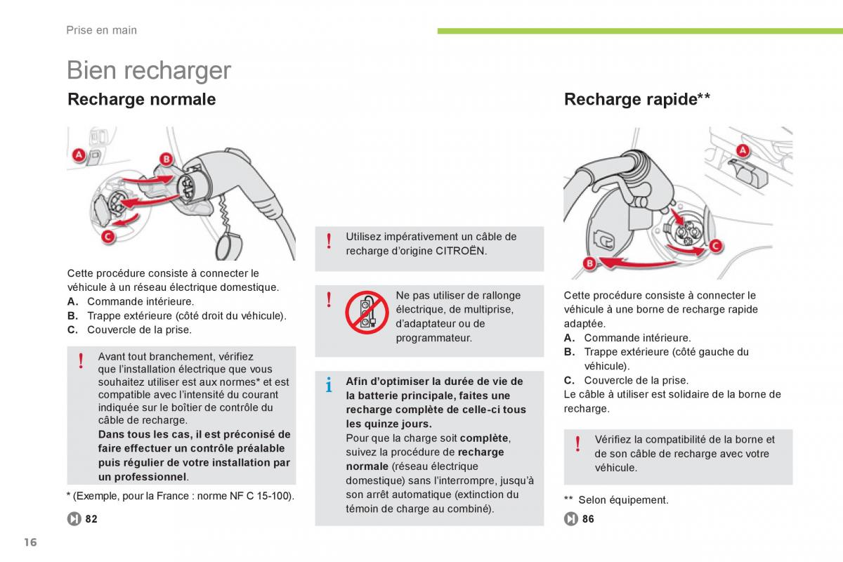 Citroen C Zero manuel du proprietaire / page 18