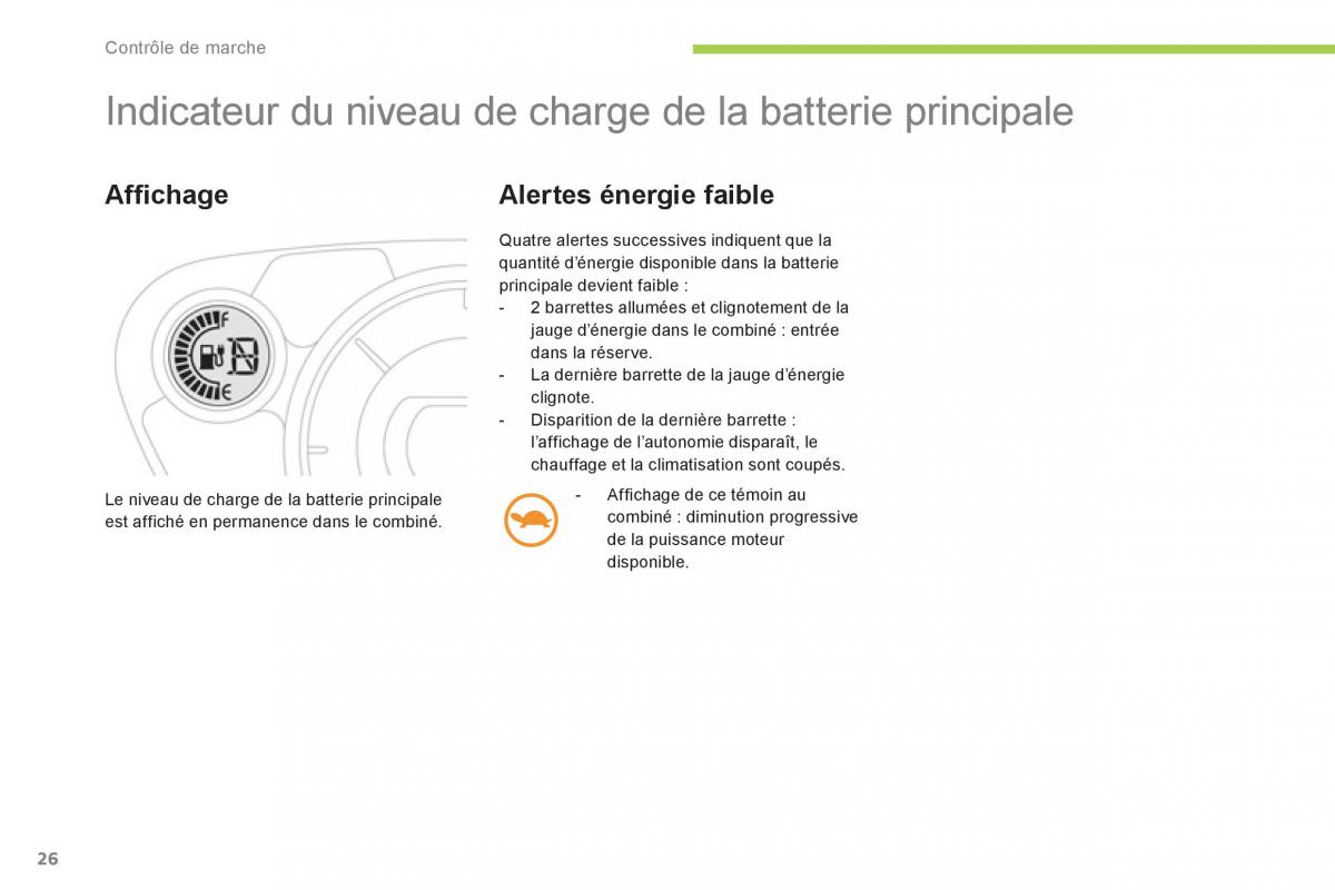 Citroen C Zero manuel du proprietaire / page 28