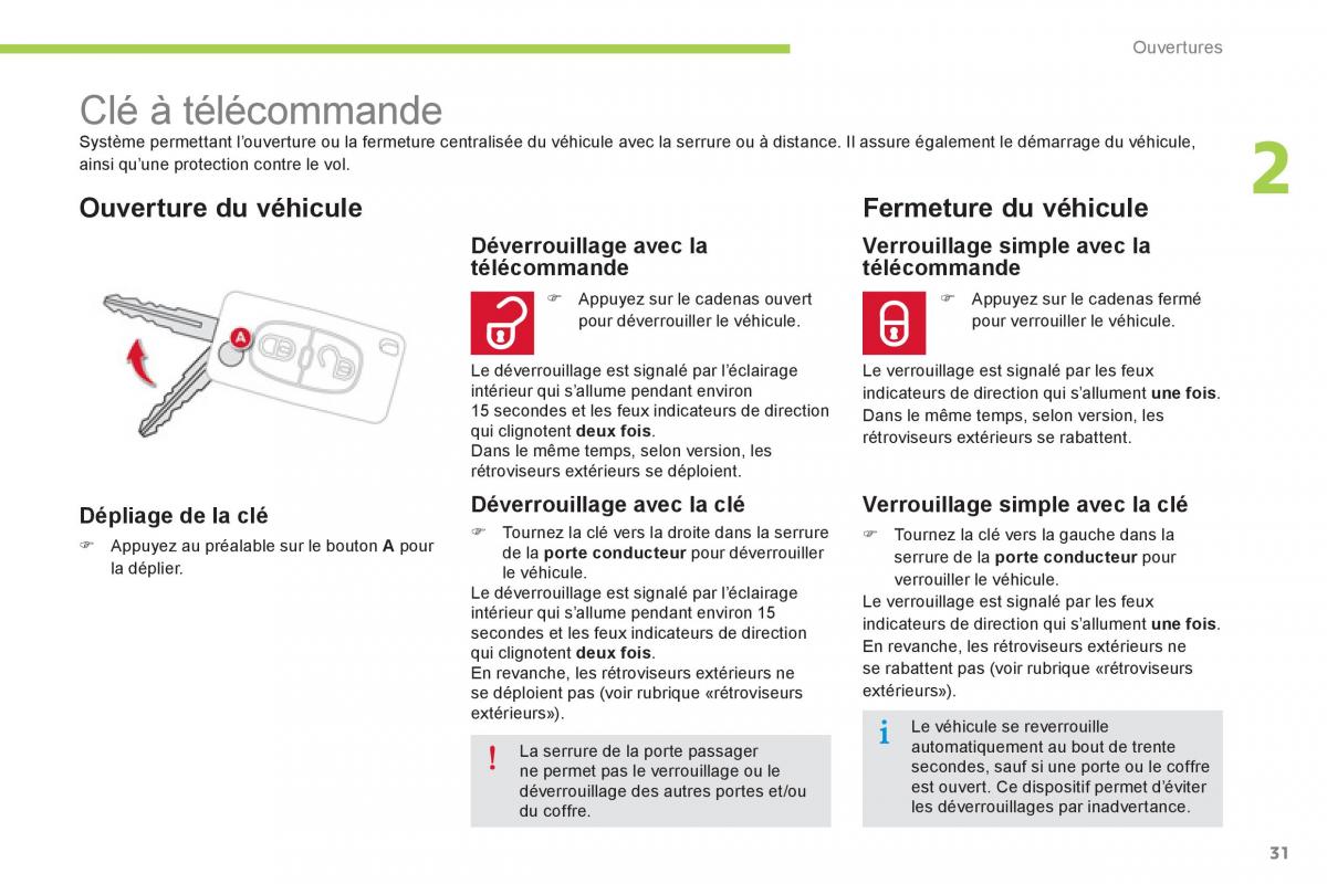 Citroen C Zero manuel du proprietaire / page 33