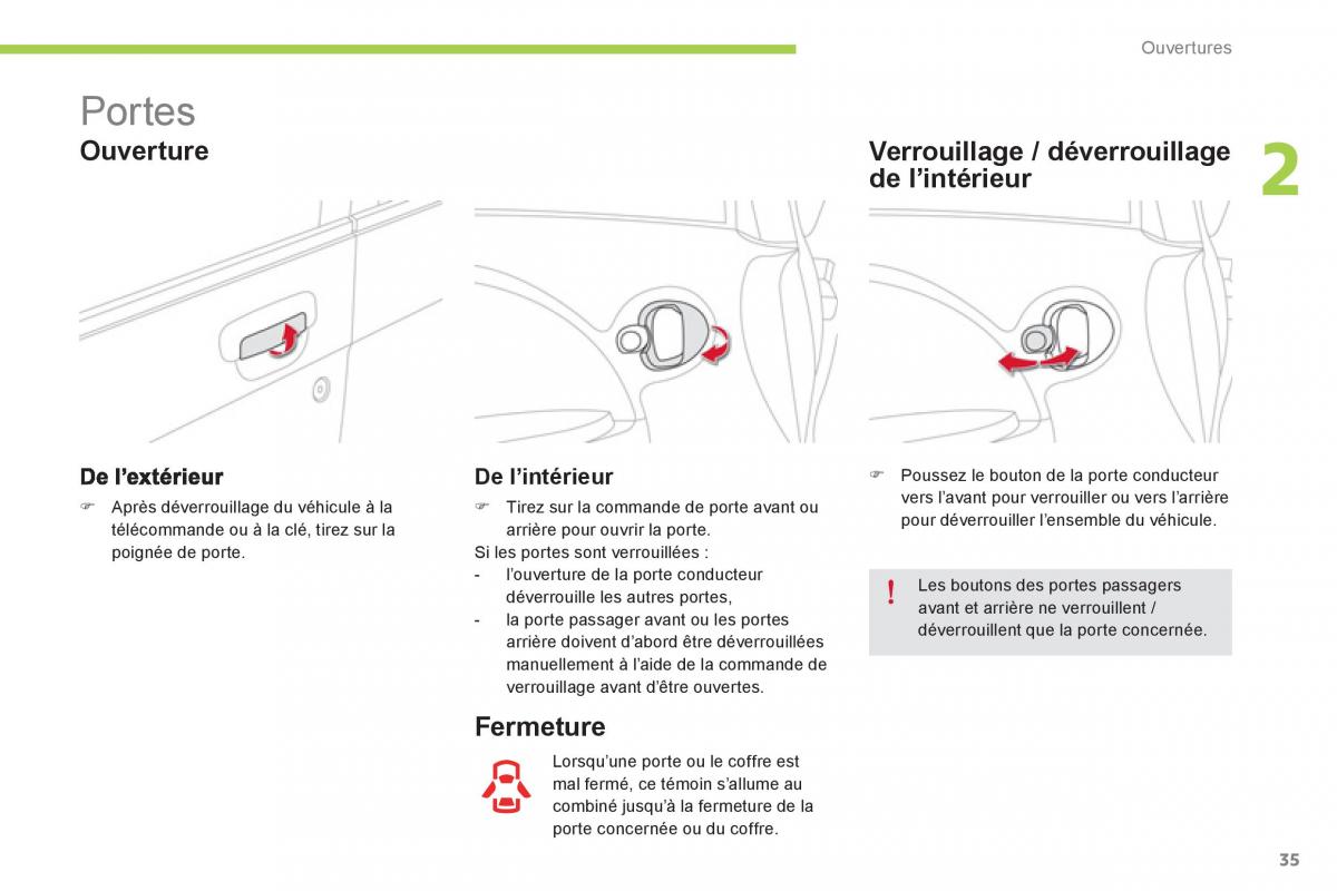 Citroen C Zero manuel du proprietaire / page 37