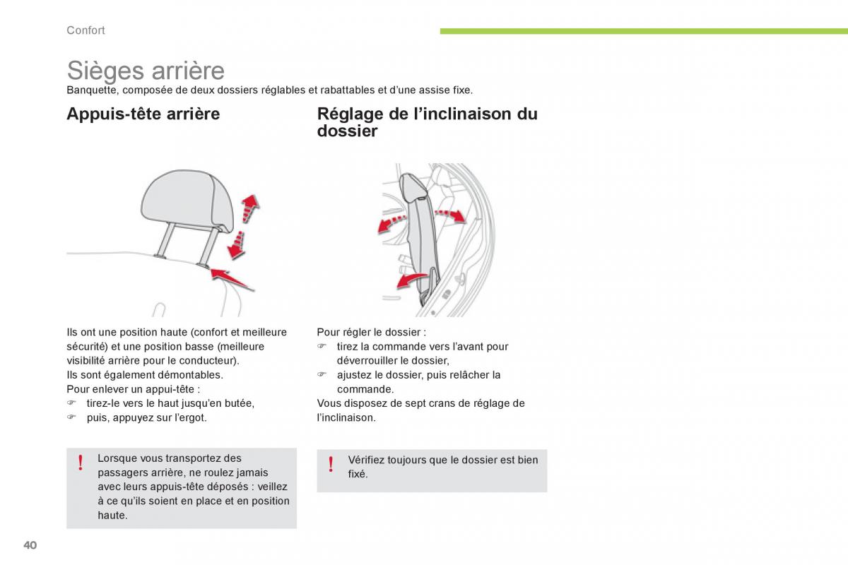 Citroen C Zero manuel du proprietaire / page 42