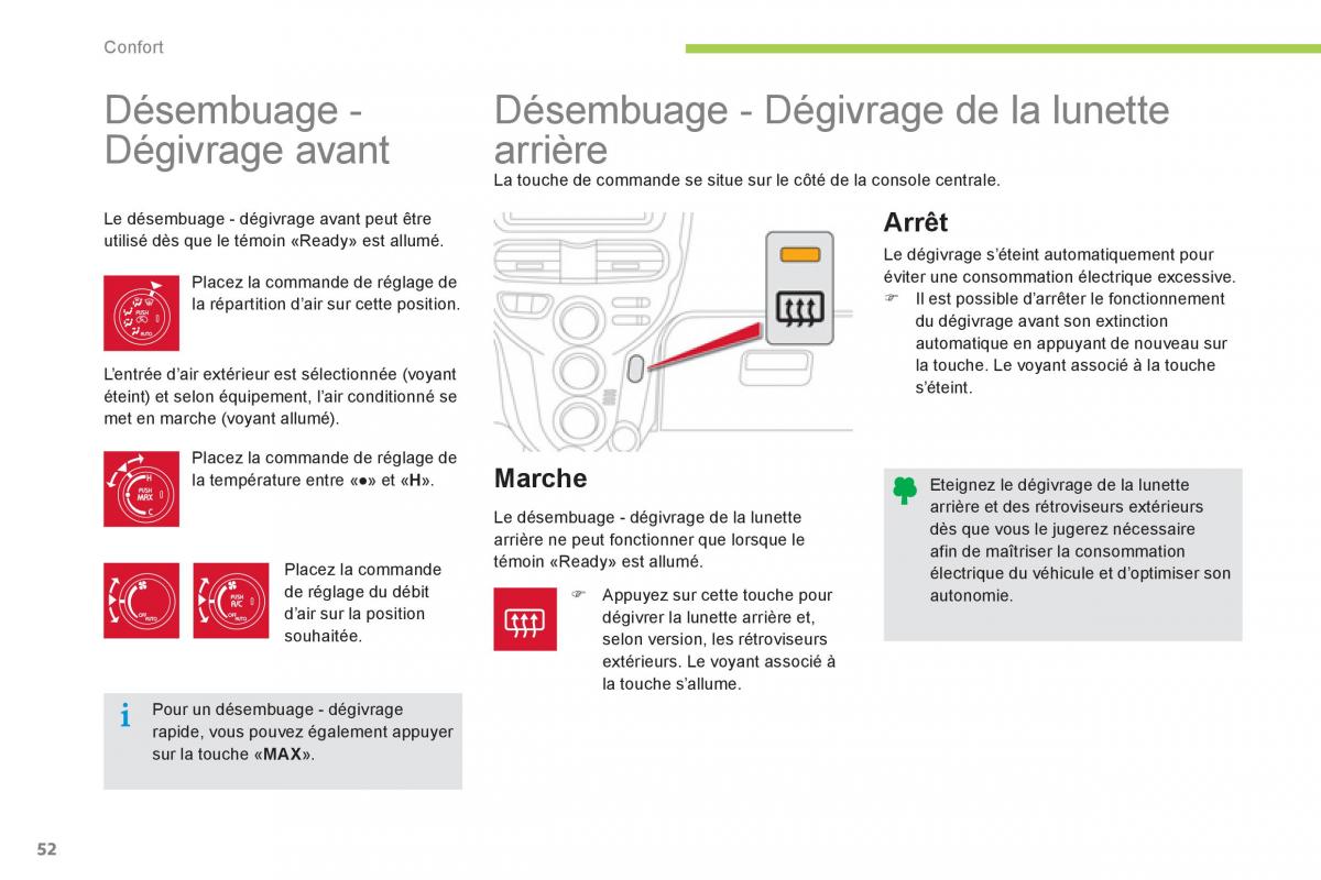 Citroen C Zero manuel du proprietaire / page 54