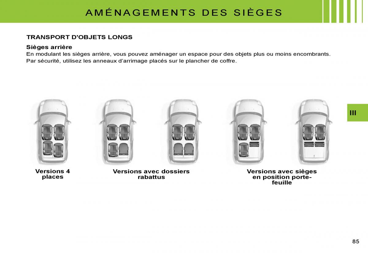 Citroen C2 manuel du proprietaire / page 87