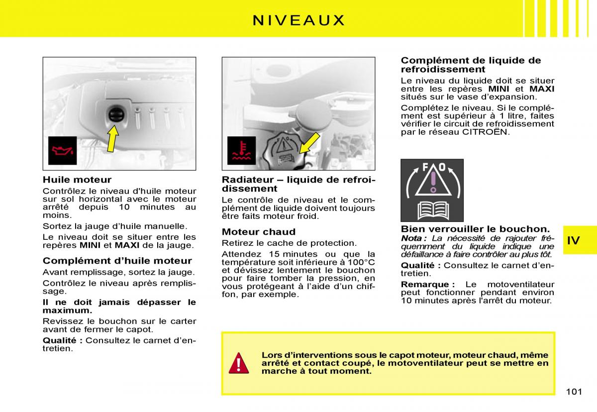 Citroen C2 manuel du proprietaire / page 103