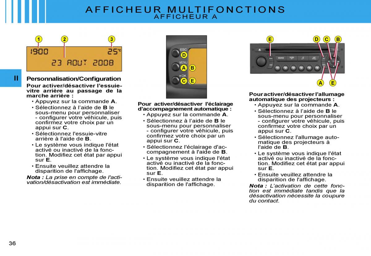 Citroen C2 manuel du proprietaire / page 38