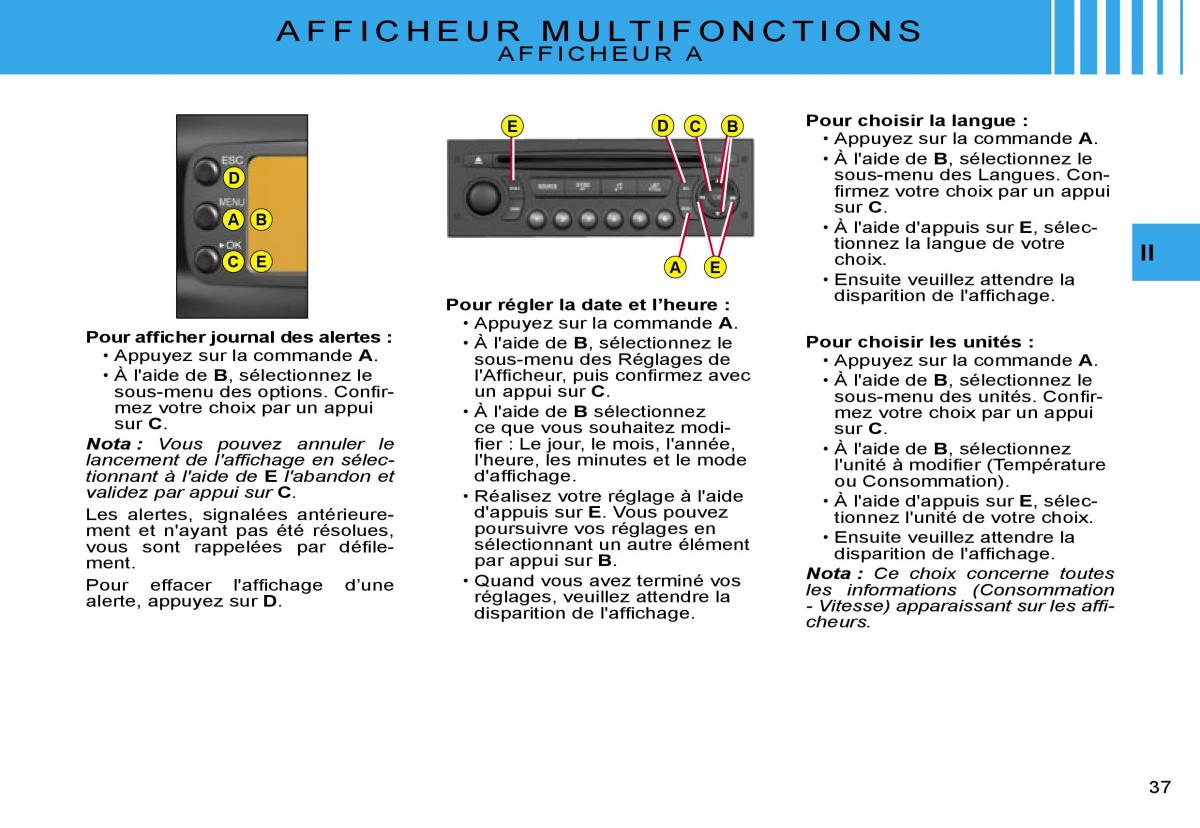 Citroen C2 manuel du proprietaire / page 39