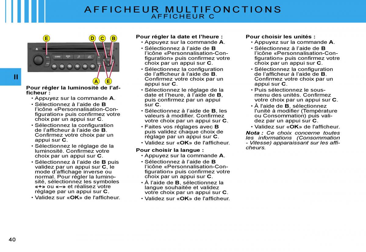 Citroen C2 manuel du proprietaire / page 42