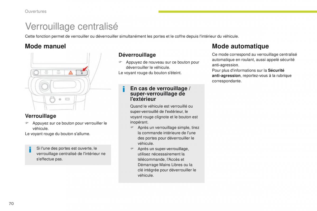 Citroen C3 III 3 manuel du proprietaire / page 72