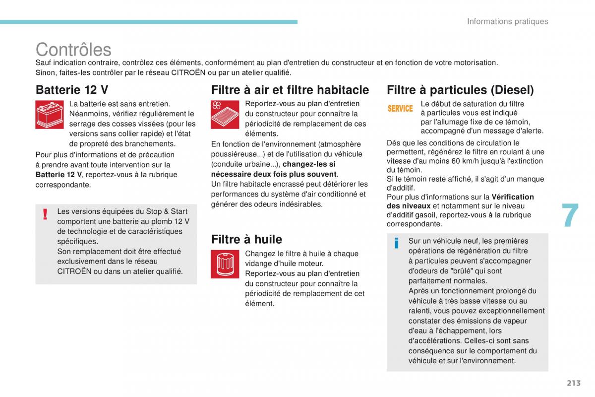 Citroen C3 III 3 manuel du proprietaire / page 215