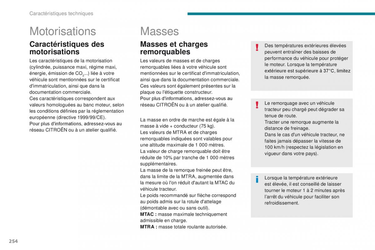 Citroen C3 III 3 manuel du proprietaire / page 256