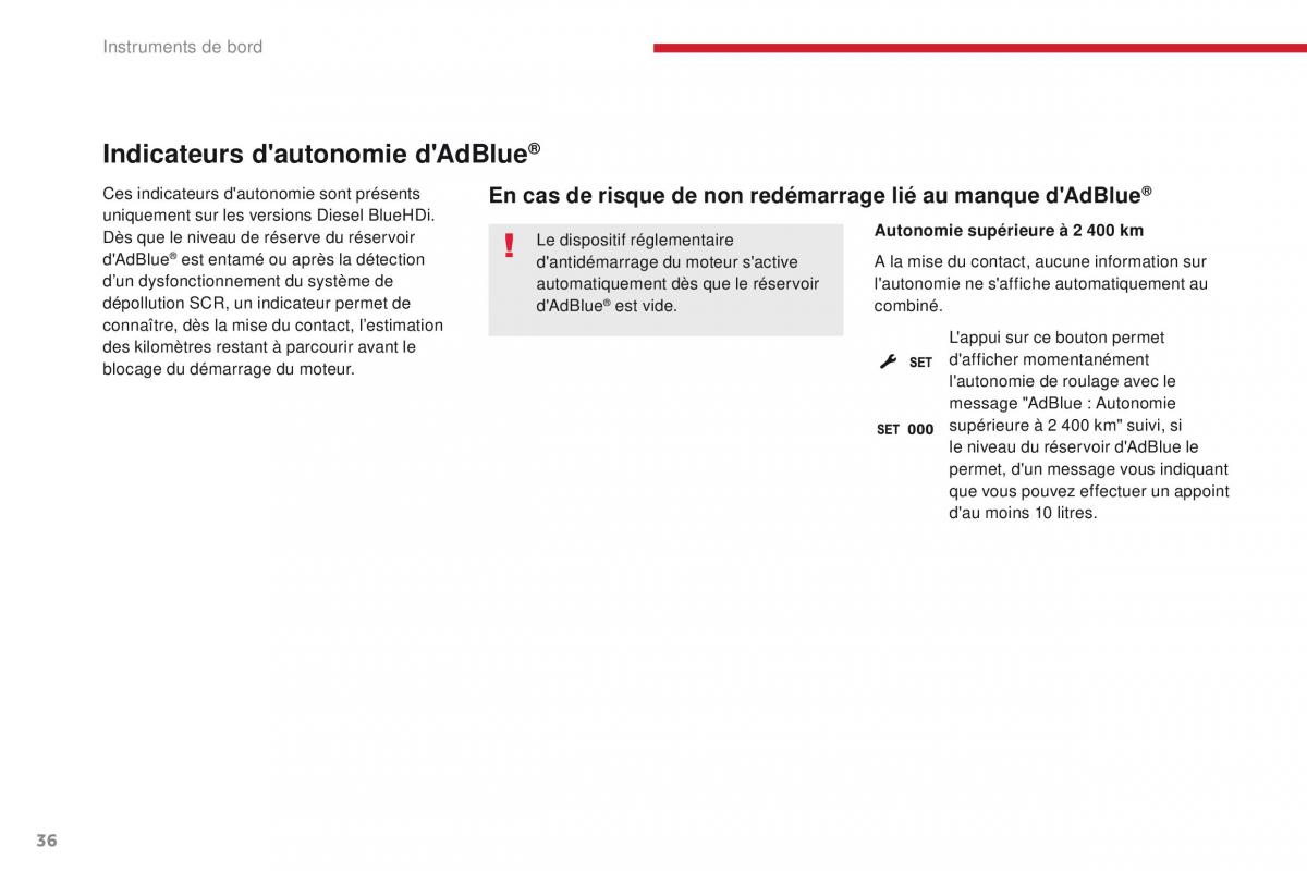 Citroen C3 III 3 manuel du proprietaire / page 38