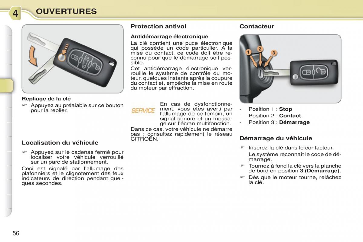 Citroen C3 Picasso manuel du proprietaire / page 58