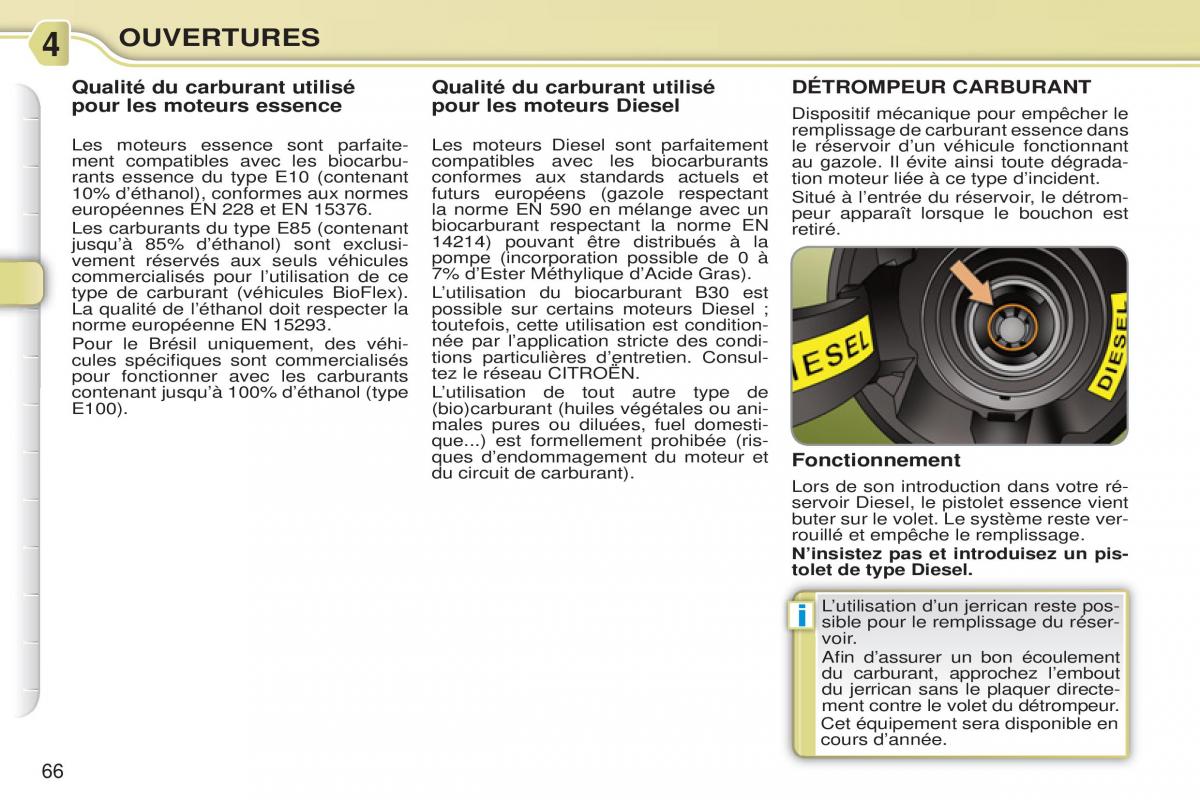 Citroen C3 Picasso manuel du proprietaire / page 68