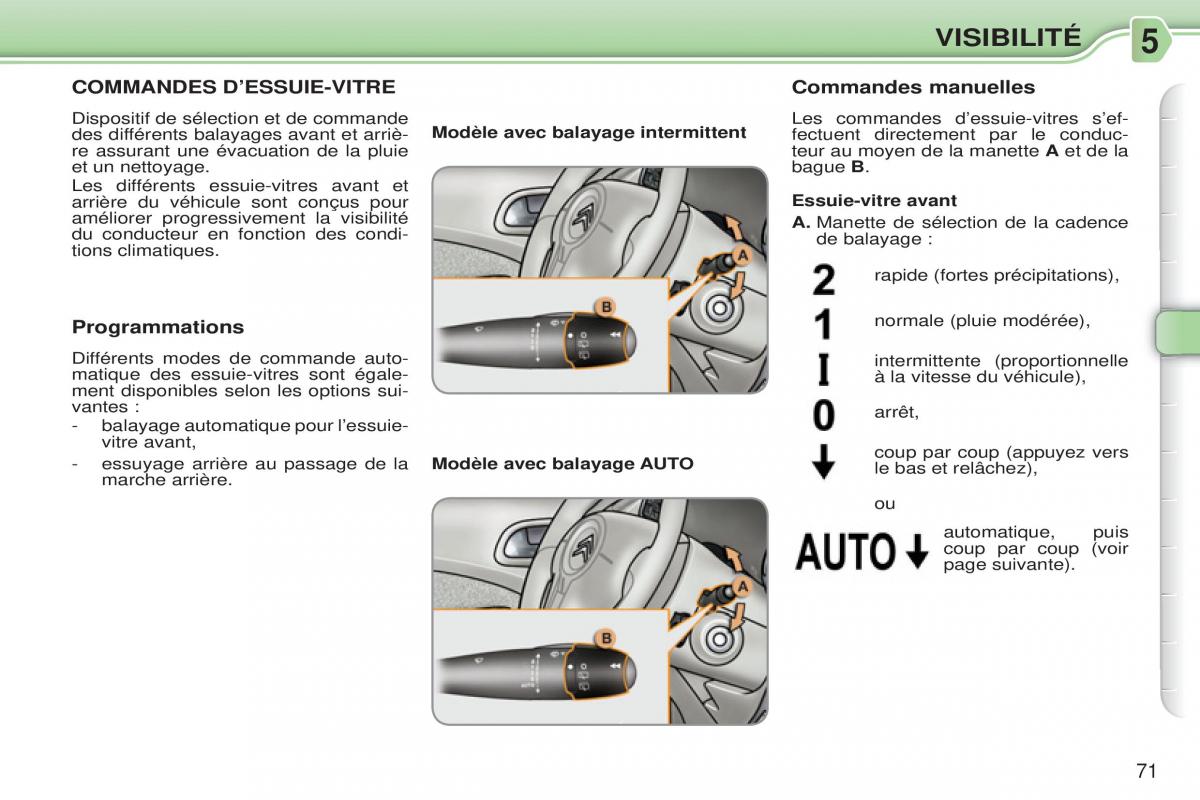 Citroen C3 Picasso manuel du proprietaire / page 73