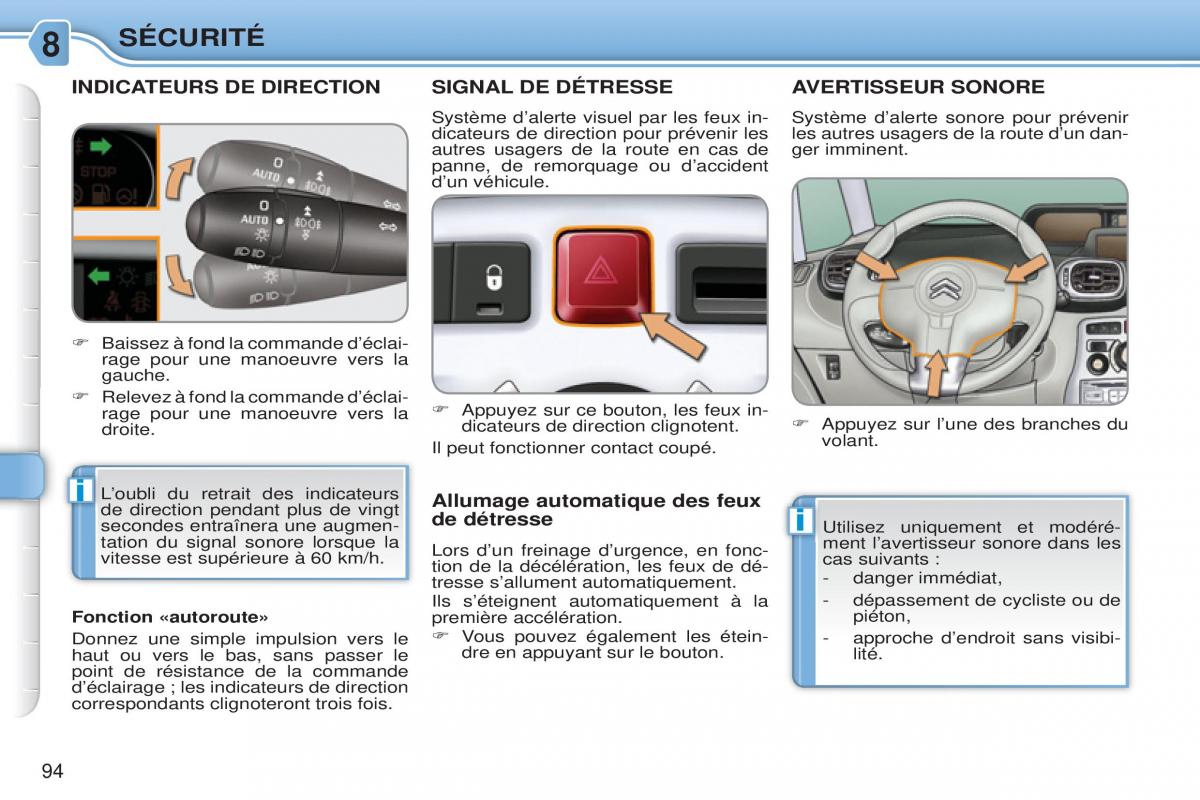 Citroen C3 Picasso manuel du proprietaire / page 96