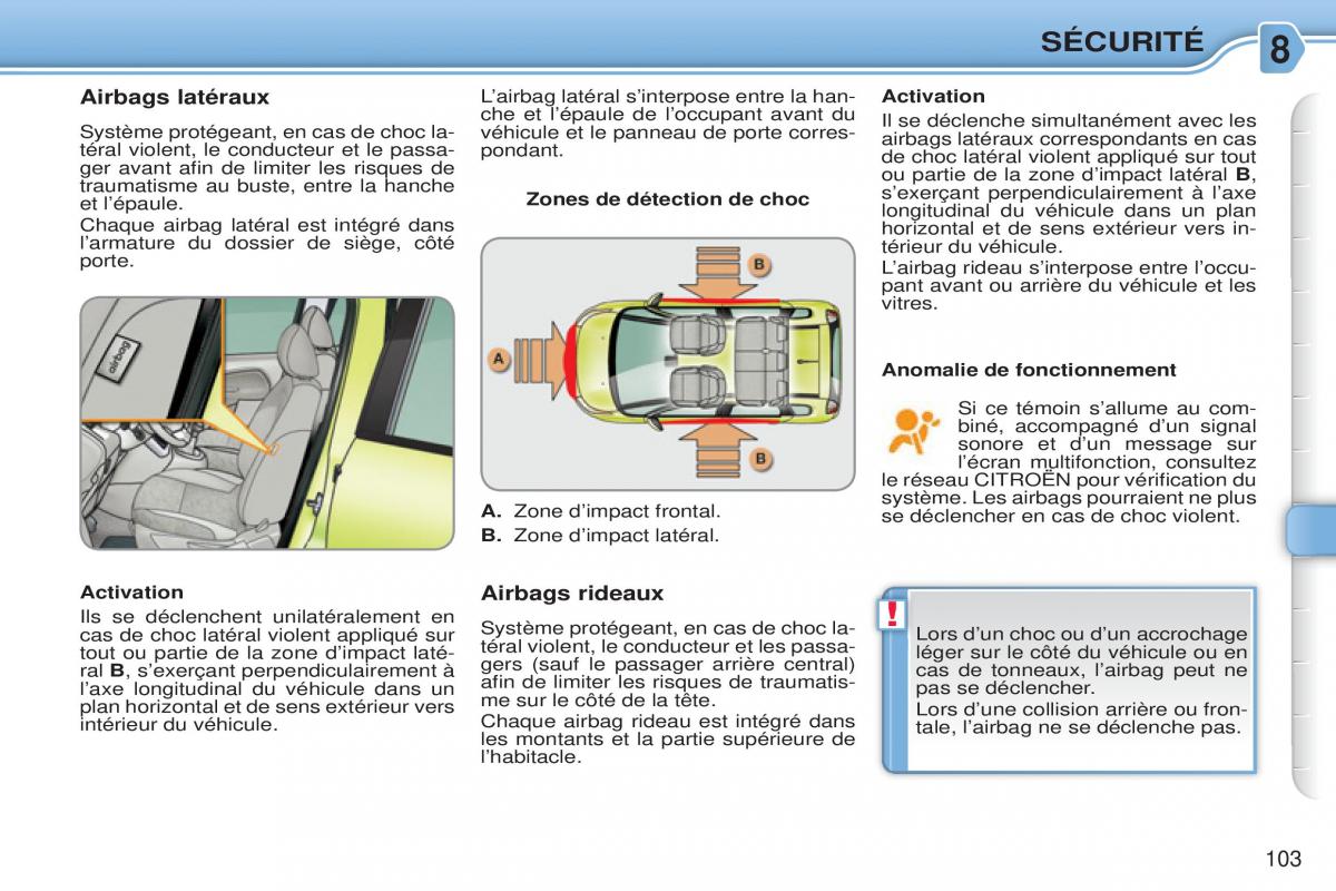 Citroen C3 Picasso manuel du proprietaire / page 105