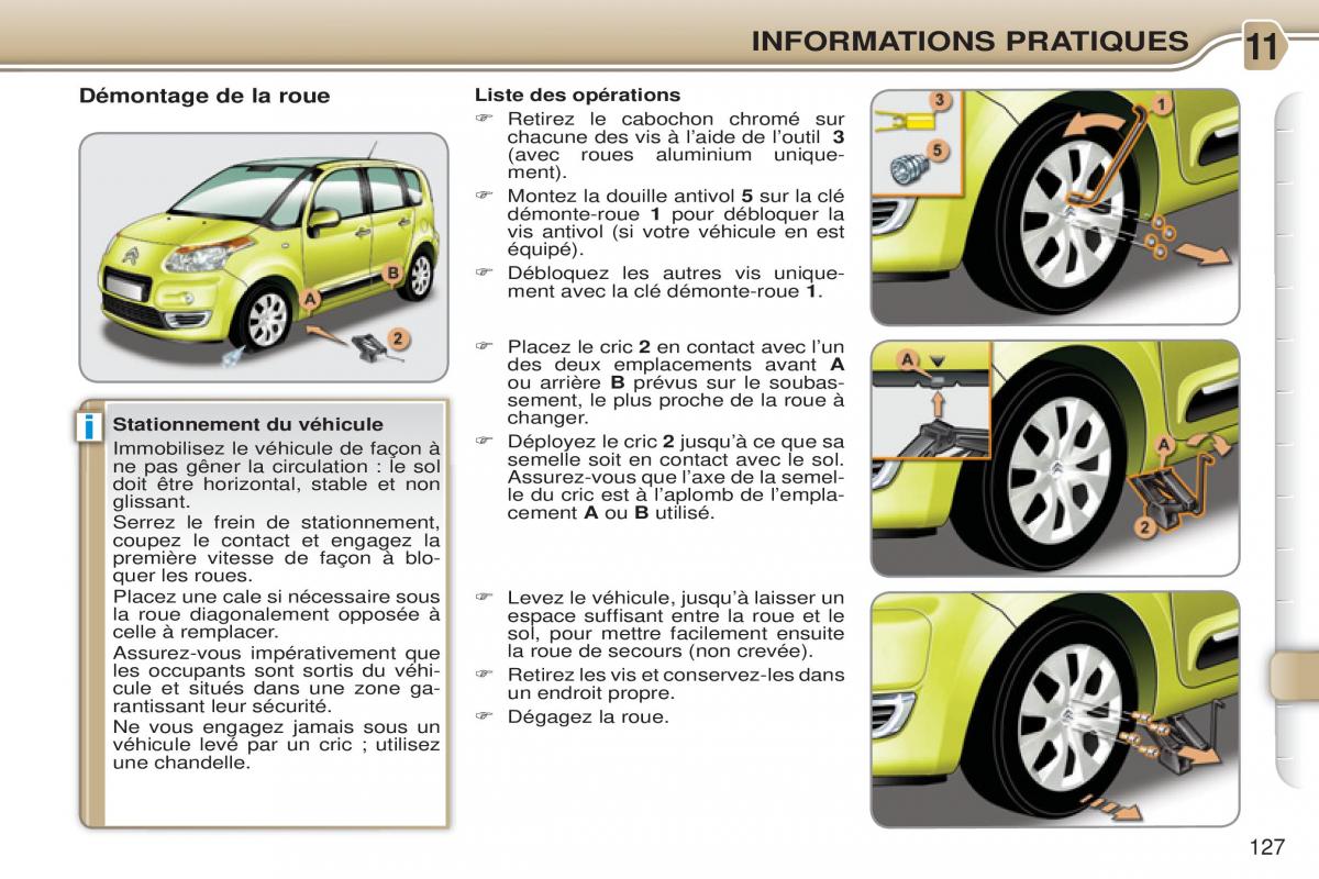 Citroen C3 Picasso manuel du proprietaire / page 129