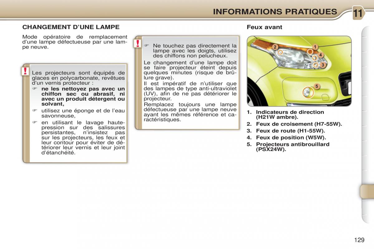 Citroen C3 Picasso manuel du proprietaire / page 131