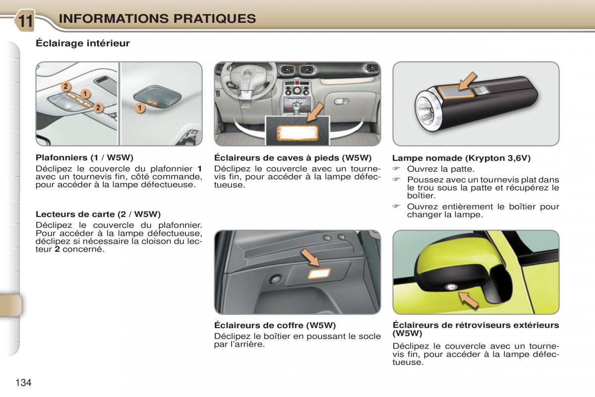 Citroen C3 Picasso manuel du proprietaire / page 136