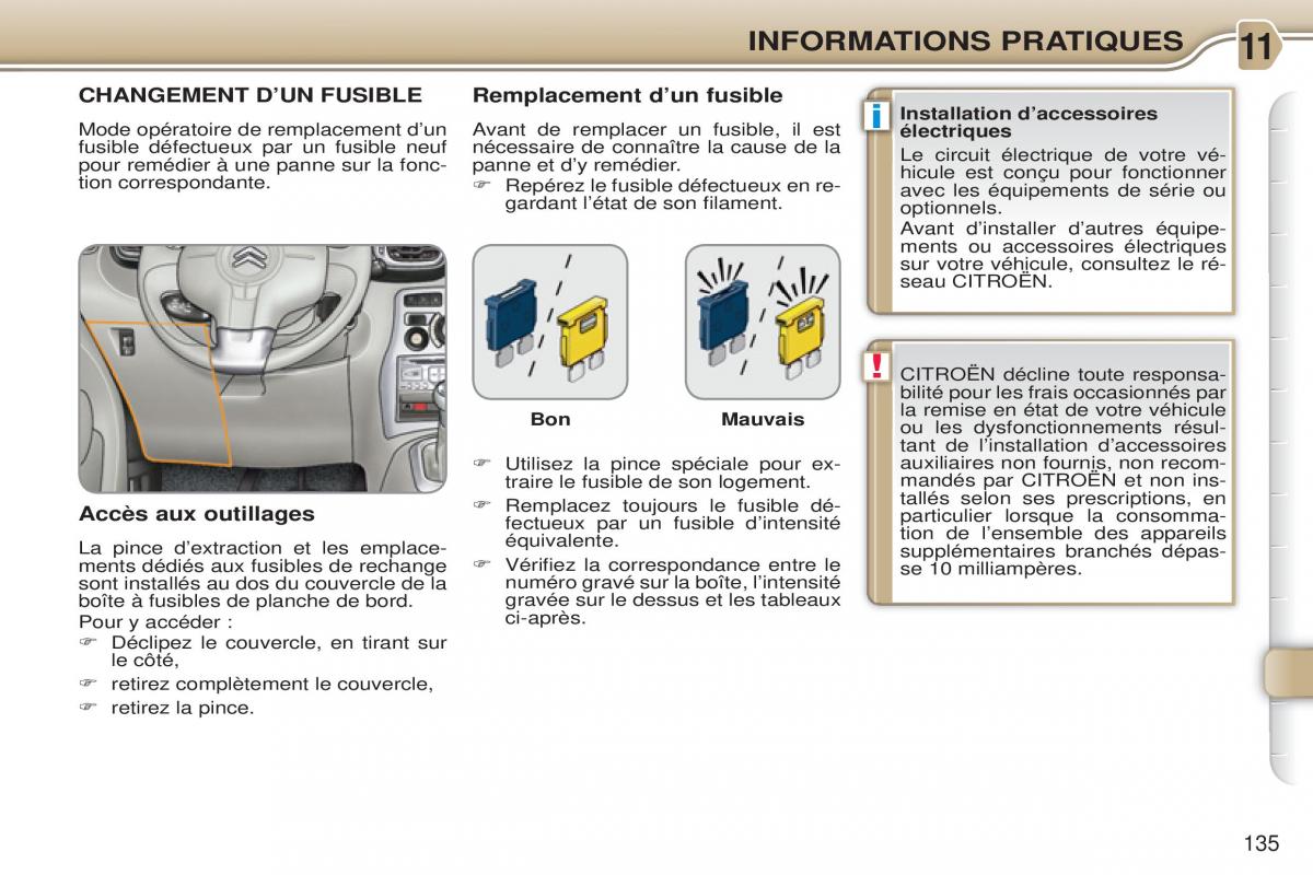 Citroen C3 Picasso manuel du proprietaire / page 137