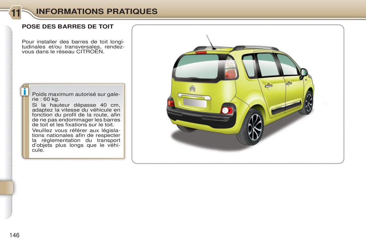 Citroen C3 Picasso manuel du proprietaire / page 148