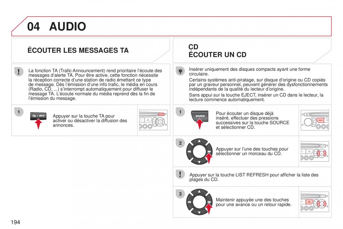 Citroen C3 Picasso manuel du proprietaire / page 196