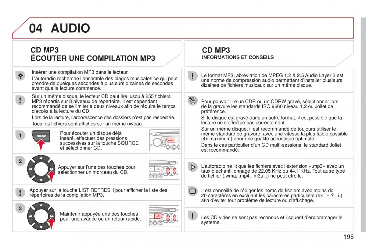 Citroen C3 Picasso manuel du proprietaire / page 197