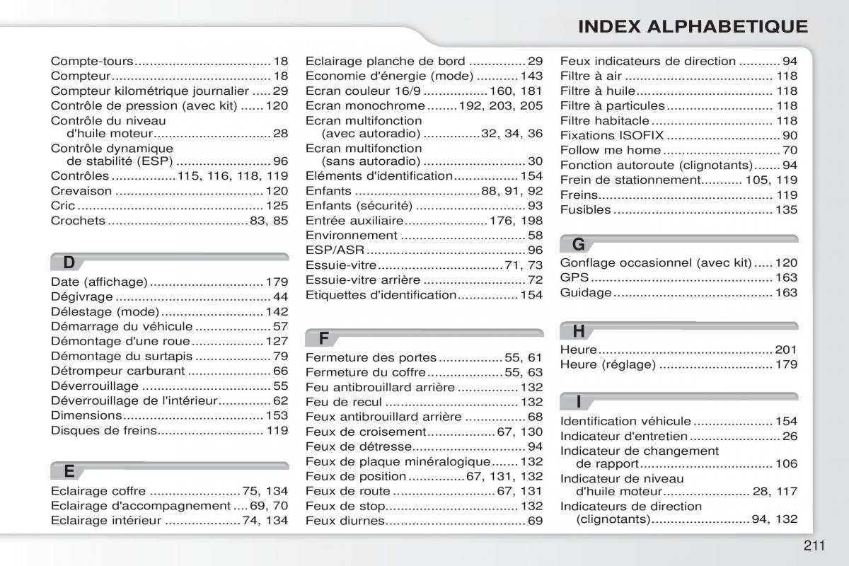 Citroen C3 Picasso manuel du proprietaire / page 213