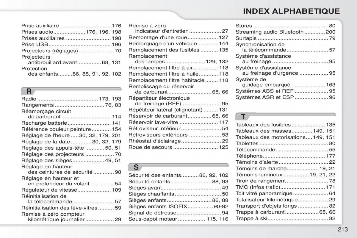 Citroen C3 Picasso manuel du proprietaire / page 215