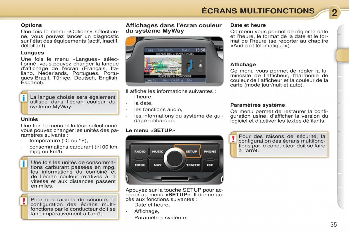 Citroen C3 Picasso manuel du proprietaire / page 37