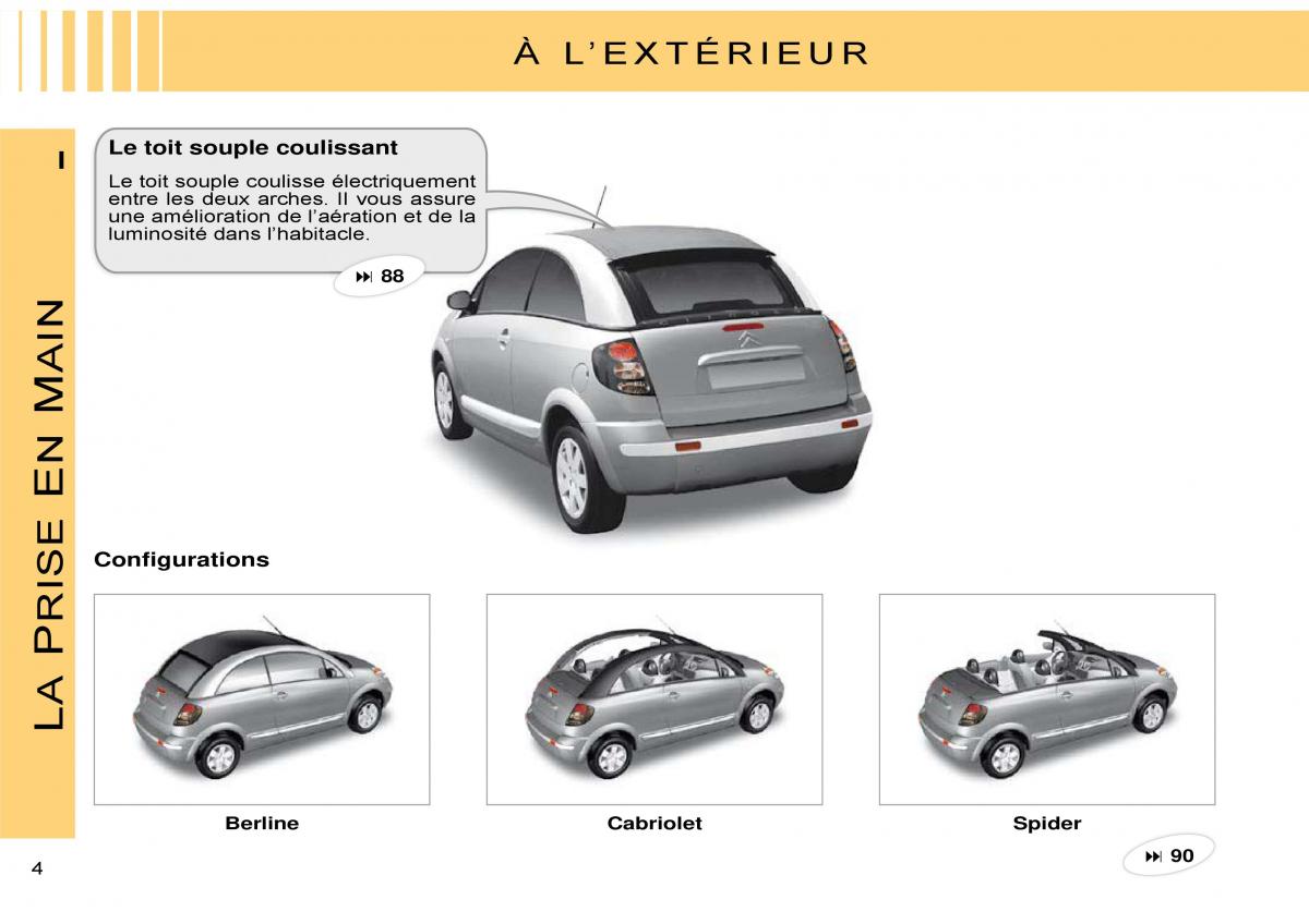 Citroen C3 Pluriel manuel du proprietaire / page 7