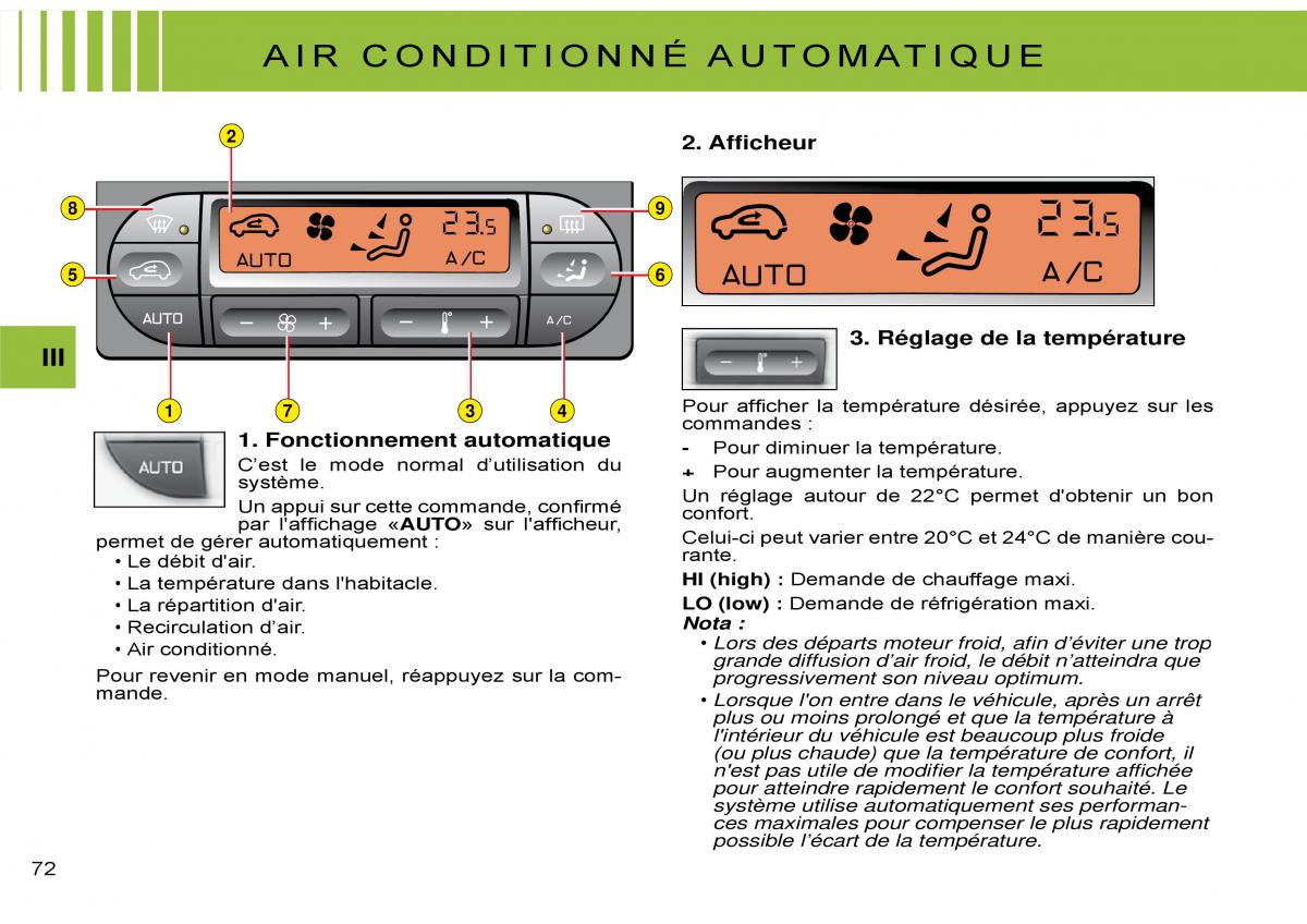 Citroen C3 Pluriel manuel du proprietaire / page 76