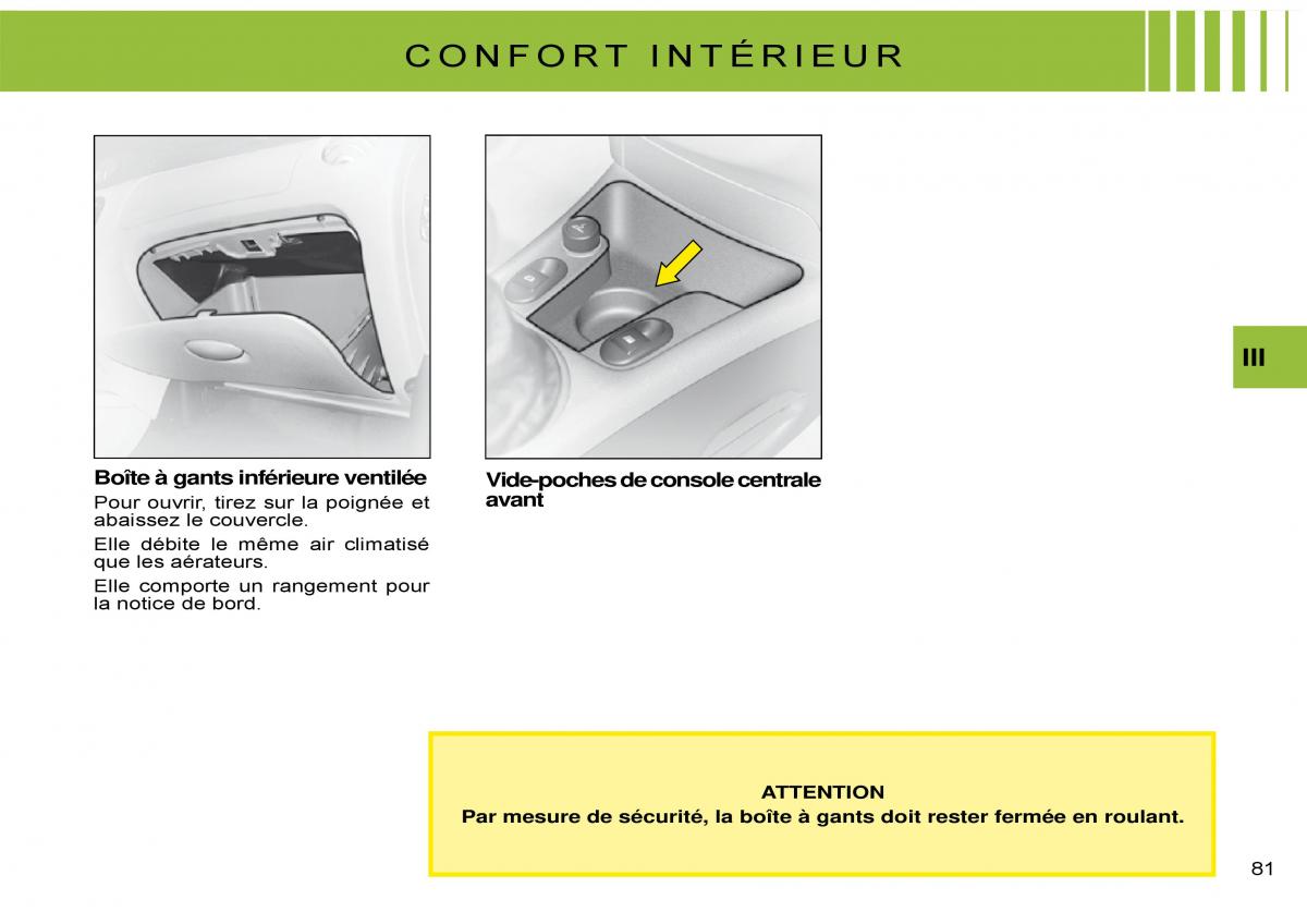 Citroen C3 Pluriel manuel du proprietaire / page 85