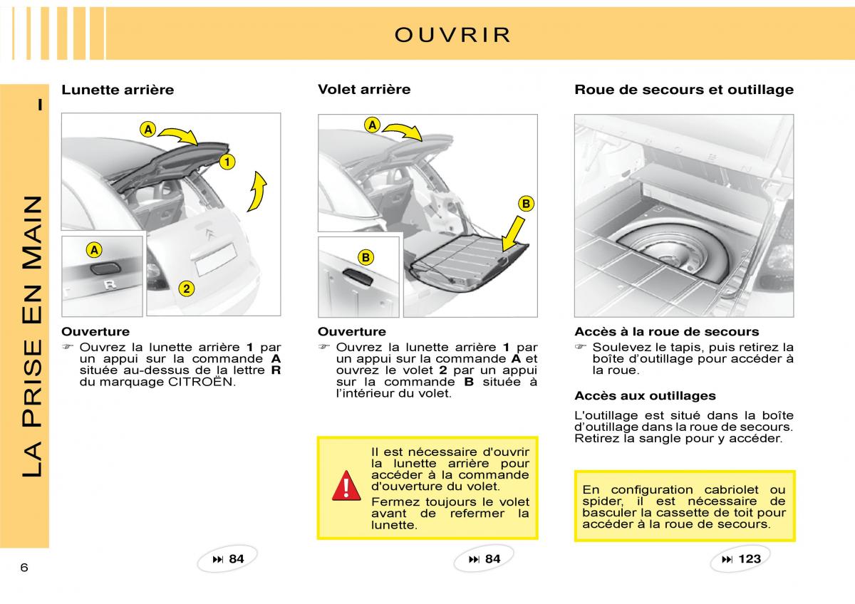 Citroen C3 Pluriel manuel du proprietaire / page 9