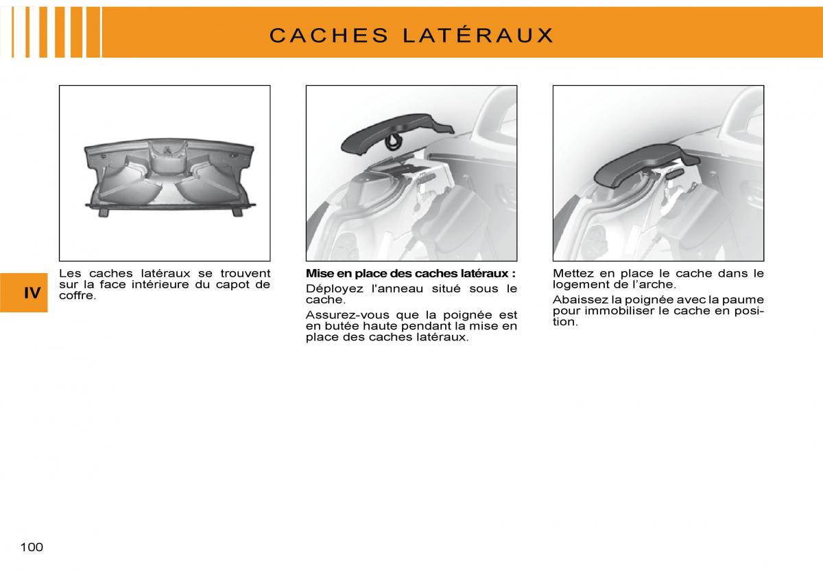 Citroen C3 Pluriel manuel du proprietaire / page 104