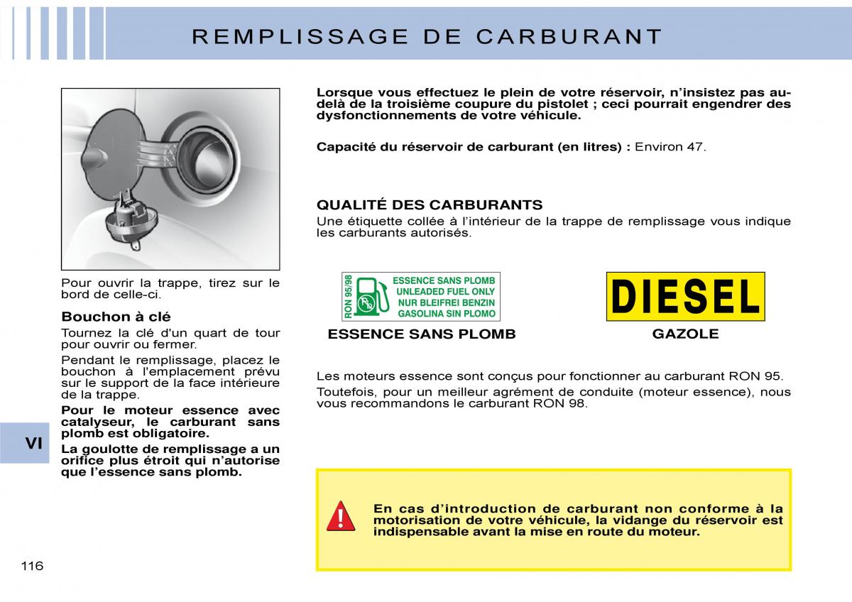 Citroen C3 Pluriel manuel du proprietaire / page 122