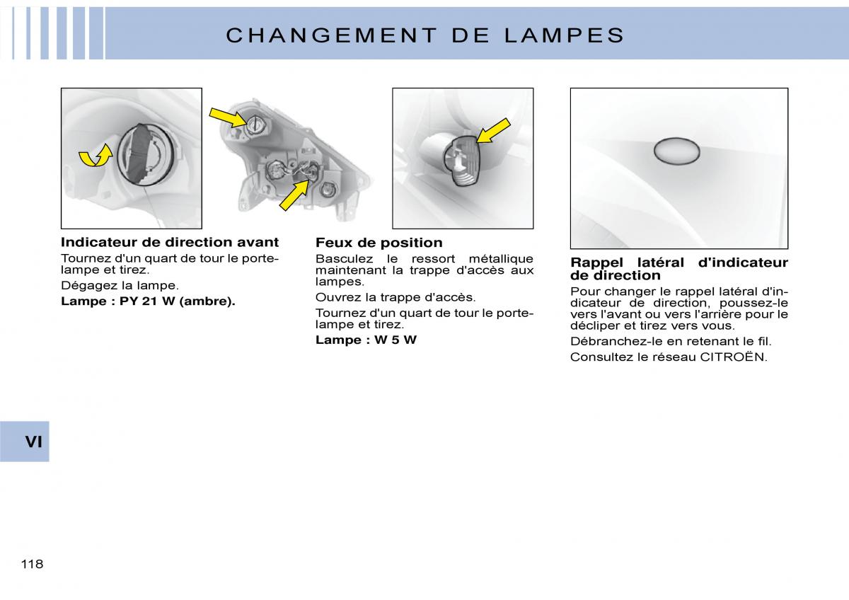 Citroen C3 Pluriel manuel du proprietaire / page 124