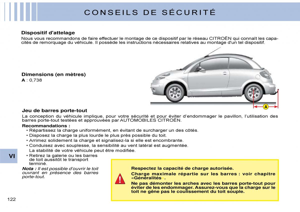 Citroen C3 Pluriel manuel du proprietaire / page 128