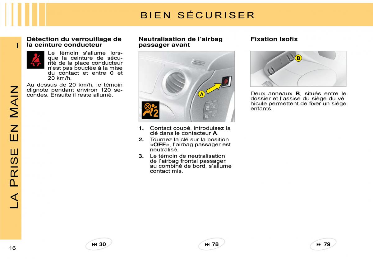 Citroen C3 Pluriel manuel du proprietaire / page 19