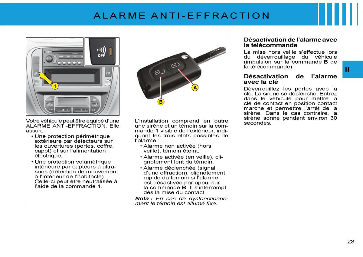 Citroen C3 Pluriel manuel du proprietaire / page 25