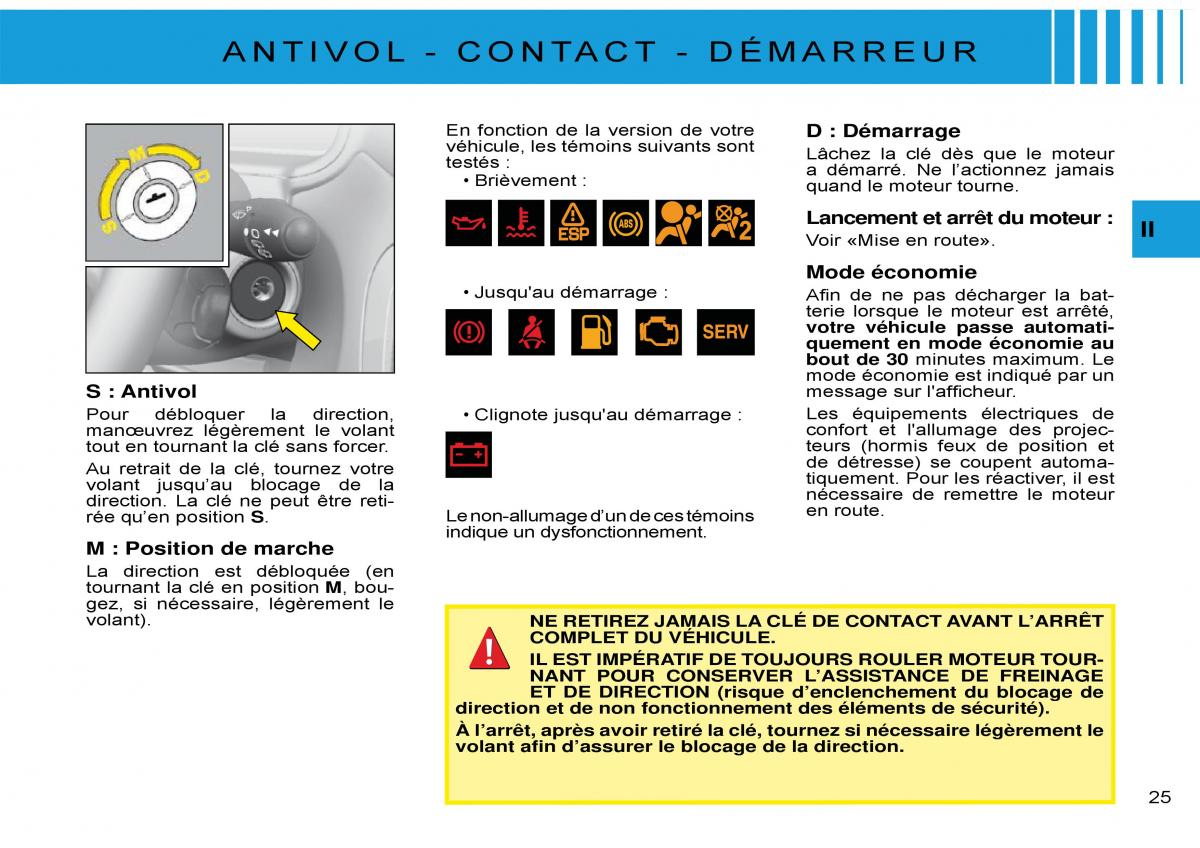 Citroen C3 Pluriel manuel du proprietaire / page 27