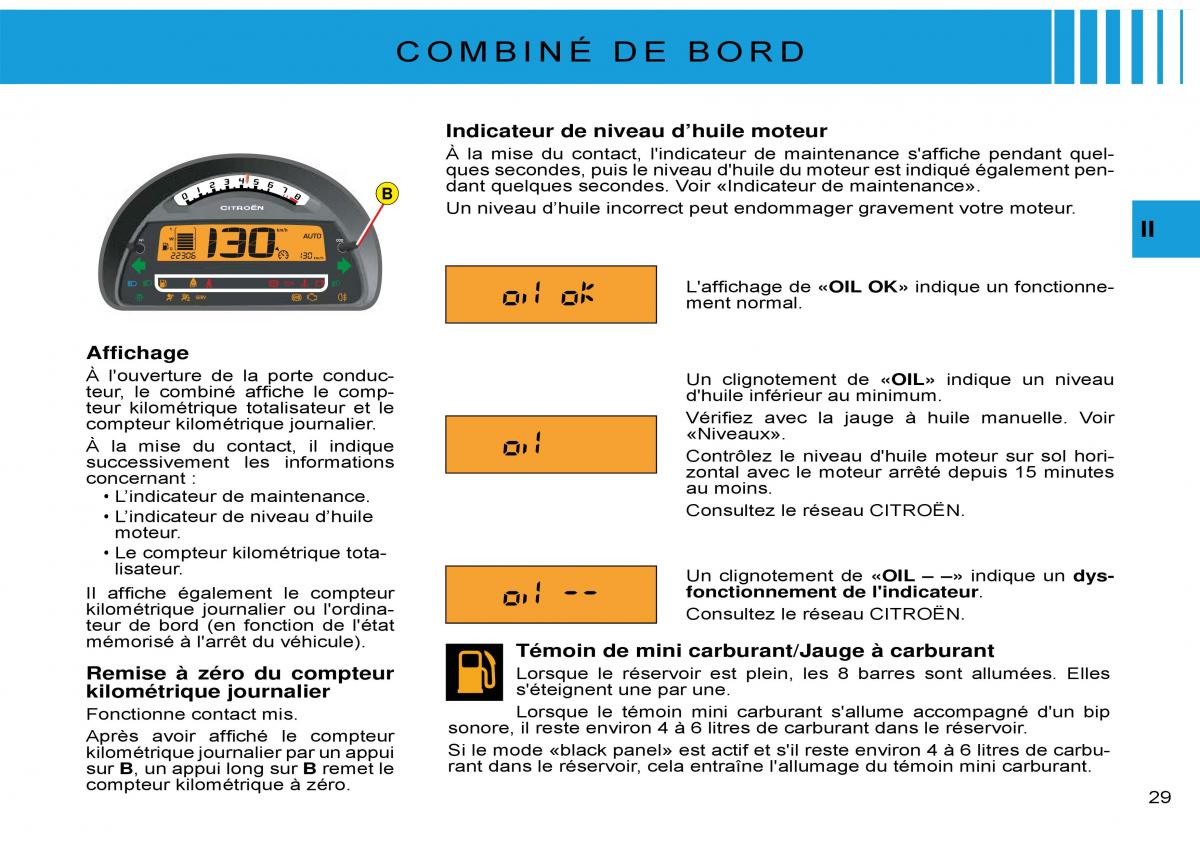 Citroen C3 Pluriel manuel du proprietaire / page 30